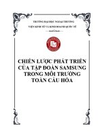 CHIẾN LƯỢC PHÁT TRIỂN CỦA TẬP ĐOÀN SAMSUNG TRONG MÔI TRƯỜNG TOÀN CẦU HÓA