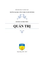BÀI BÁO CÁO HỌC PHẦN QUẢN TRỊ