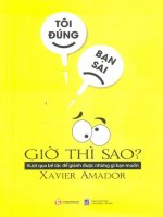 Tôi đúng bạn sai giờ thì sao xavier amador