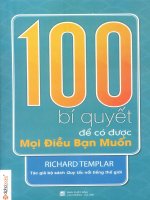 100 Bí quyết để có được mọi điều bạn muốn richard templar