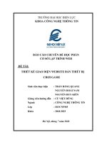 Thiết kế giao diện Website bán thiết bị chơi game