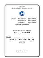 TIỂU LUẬN NGUYÊN LÝ MARKETING PHÂN TÍCH CHIẾN LƯỢC CHIÊU THỊ VINFAST