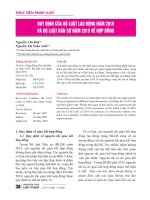 Quy định của Bộ luật Lao động năm 2019 và Bộ luật Dân sự năm 2015 về hợp đồng