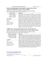 Nghiên cứu và đánh giá một số yếu tố ảnh hưởng tới chất lượng truyền phát video sử dụng công nghệ WEBRTC