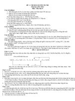 ĐỀ THI CHỌN HỌC SINH GIỎI  MÔN THI: HÓA HỌC- LỚP 9 THCS