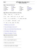 de thi tieng anh ki 1 lop 5