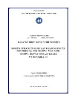 NGHIÊN CỨU CHIẾN LƯỢC SẢN PHẨM NGÀNH XE MÁY ĐIỆN TẠI THỊ TRƯỜNG VIỆT NAM TRƯỜNG HỢP XE VINFAST KLARA VÀ XE YADEA G5