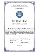 Trợ cấp lao động, phúc lợi xã hội việt nam