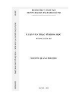 Các thuật toán trên mạng xã hội và bài toán tác chiến trên không gian mạng 