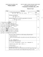 Dap an mon vat ly lop 9 nam hoc 20172018