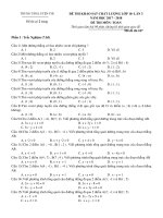 hinh hoc 10 Kiem tra phuong trinh duong thang toan 10