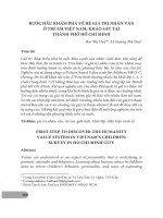 Bước đầu khám phá về hệ giá trị nhân văn ở trẻ em Việt Nam: Khảo sát tại thành phố Hồ Chí Minh