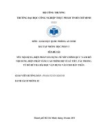 Tiểu luận: Nêu nội dụng, biện pháp xây dựng nề nếp chính quy ? làm rõ nội dung, biện pháp nâng cao trình độ về lễ tiết, tác phong. Từ đó rút ra bài học vận dụng vào cho bản thân