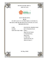 TỔ CHỨC QUẢN lý các HOẠT ĐỘNG vận HÀNH của NHÀ HÀNG THE SQUARE KHÁCH sạn NOVOTEL đà NẴNG PREMIER SÔNG hàn