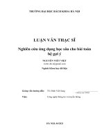 Nghiên cứu ứng dụng học sâu cho bài toán hệ gợi ý 