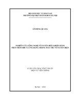 Nghiên cứu công nghệ vô tuyến điều khiển bằng phần mềm sdr và ứng dụng trong máy thu vô tuyến điện 