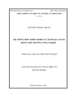 Hệ thống điều khiển robot tự hành qua mạng trong môi trường công nghiệp TT 