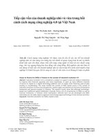 Tiếp cận vốn của doanh nghiệp nhỏ và vừa trong bối cảnh cách mạng công nghiệp 4.0 tại Việt Nam