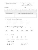 Kiem tra cuoi Ki 1 Toan 1 co ma tran