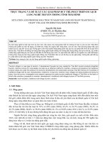 Thực trạng và đề xuất các giải pháp duy trì, phát triển du lịch làng nghề truyền thống tỉnh Thái Bình
