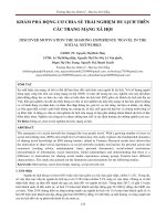 Khám phá động cơ chia sẻ trải nghiệm du lịch trên các trang mạng xã hội