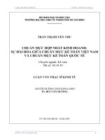 Tài liệu luận văn Chuẩn Mực Hợp Nhất Kinh Doanh - Sự Hài Hòa Giữa Chuẩn Mực Kế Toán