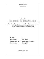 KHTN 6  biện pháp tổ chức clb khoa học