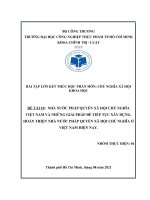 Nhà nước pháp quyền xã hội chủ nghĩa việt nam và những giải pháp để tiếp tục xây dựng, hoàn thiện nhà nước pháp quyền xã hội chủ nghĩa ở Việt Nam hiện nay.