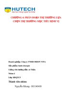 Bài thuyết trình Marketing căn bản: Phân đoạn thị trường lựa chọn thị trường mục tiêu định vị