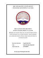 TIỂU LUẬN ĐẨY MẠNH CÔNG TÁC XÂY DỰNG PHONG TRÀO TOÀN DÂN BẢO VỆ AN NINH TỔ QUỐC. TRÁCH NGHIỆM CỦA SINH VIÊN TRONG PHONG TRÀO TOÀN DÂN BẢO VỆ AN NINH TỔ QUỐC