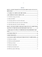 Xây dựng chiến lược quản trị sản xuất và điều hành tại công ty TNHH nhà máy bia heineken việt nam