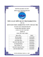 TIỂU LUẬN QUẢN TRỊ MARKETING BITI’S HUNTER CHIẾN LƯỢC MARKETING 4P VƯƠN TẦM GIÁ TRỊ