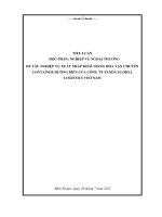 Nghiệp vụ ngoại thương: ĐỀ TÀI: NGHIỆP VỤ XUẤT NHẬP KHẨU HÀNG HÓA VẬN CHUYỂN CONTAINER ĐƯỜNG BIỂN CỦA CÔNG TY PANDA GLOBAL LOGISTICS VIETNAM