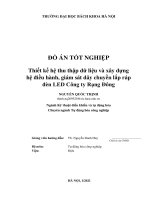 Thiết kế hệ thu thập dữ liệu và xây dựng hệ điều hành, giám sát dây chuyền lắp ráp đèn LED công ty rạng đông