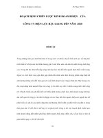 Tiểu luận HOẠCH ĐỊNH CHIẾN lược KINH DOANH điện    của CÔNG TY điện lực hậu GIANG đến năm  2020 