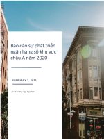TIỂU LUẬN BÁO CÁO SỰ PHÁT TRIỂN NGÂN HÀNG SỐ KHU VỰC CHÂU Á NĂM 2020