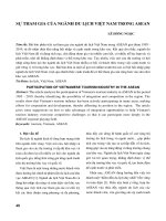 Sự tham gia của ngành du lịch Việt Nam trong ASEAN