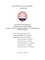 Báo cáo nghiên cứu đề tài: Sự sa sút sức khỏe tinh thần của người trẻ trong mùa dịch Covid19