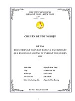 Báo cáo thực tập kế toán bán hàng và xác định kết quả kinh doanh tại Công ty TNHH Kỹ thuật điện HTT