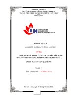 TIỂU LUẬN SINH VIÊN VỚI NHIỆM VỤ TUYÊN TRUYỀN XÂY DỰNG VÀ BẢO VỆ CHỦ QUYỀN LÃNH THỔ, BIÊN GIỚI QUỐC GIA