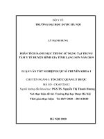 LÝ MẠNH HƯNG PHÂN TÍCH DANH mục THUỐC sử DỤNG tại TRUNG tâm y tế HUYỆN BÌNH GIA TỈNH LẠNG sơn năm 2019 LUẬN văn tốt NGHIỆP dược sĩ CHUYÊN KHOA i 
