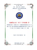 Đánh giá cảm nhận của khách hàng đối với hoạt động content marketing trực tuyến tại học viện đào tạo quốc tế ANI,Huế 