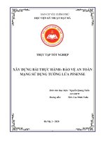 XÂY DỰNG BÀI THỰC HÀNH: BẢO VỆ AN TOÀN MẠNG SỬ DỤNG TƯỜNG LỬA PFSENSE