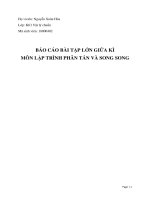 BÁO CÁO BÀI TẬP LỚN GIỮA KÌ MÔN LẬP TRÌNH PHÂN TÁN VÀ SONG SONG 