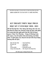 Xây dựng nội dung chủ yếu của bài thuyết minh cho chương trình du lịch xuất phát từ trung tâm hội nghị quốc gia Hà Nội đi tham quan: Chùa Tây Phương – Làng cổ Đường Lâm (01 ngày). Sau đó phân tích ảnh hưởng của hình thức và thời gian của chuyến du lịch đế