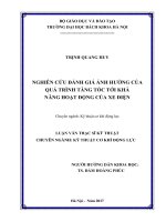 Nghiên cứu đánh giá ảnh hưởng của quá trình tăng tốc tới khả năng hoạt động của xe điện 
