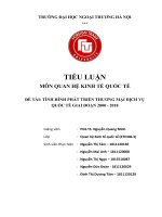 Tiểu luận TÌNH HÌNH PHÁT TRIỂN THƯƠNG mại DỊCH vụ QUỐC tế GIAI đoạn 2000   2018 min 