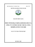 Phân tích hoạt động kinh doanh của công ty cổ phần dược trung ương mediplantex năm 2020 