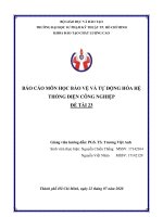 báo cáo môn học bảo vệ và tự động hóa hệ thống điện công nghiệp