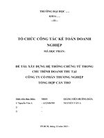 Chuyên đề Tổ chức hệ thống chứng từ trong chu trình doanh thu cty thương nghiệp Cần Thơ